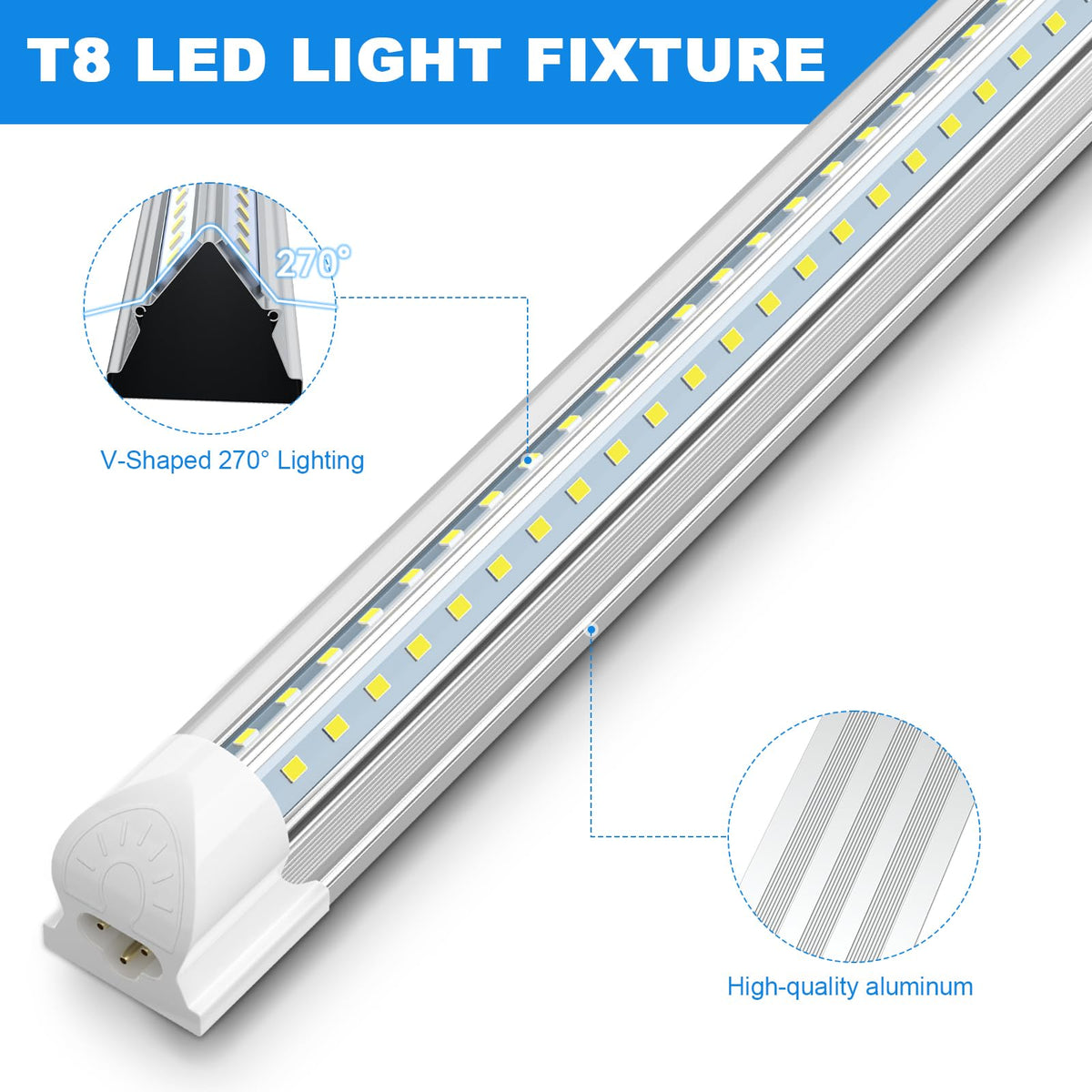 2FT 22W 3300LM 6000K Cool White Linkable LED Shop Lights H367
