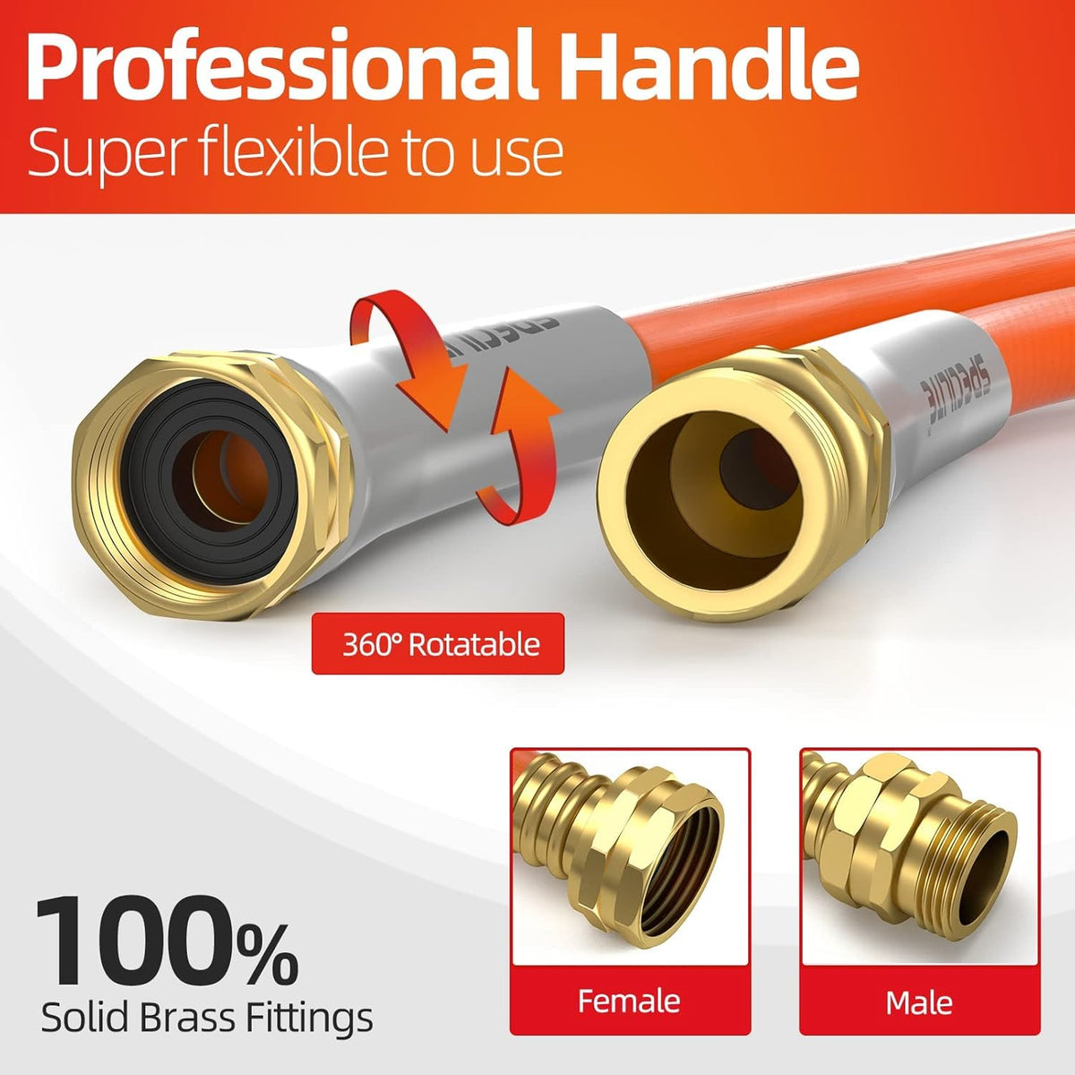 Garden Water Hose 50 ft x 5/8" Heavy Duty Flexible F52756