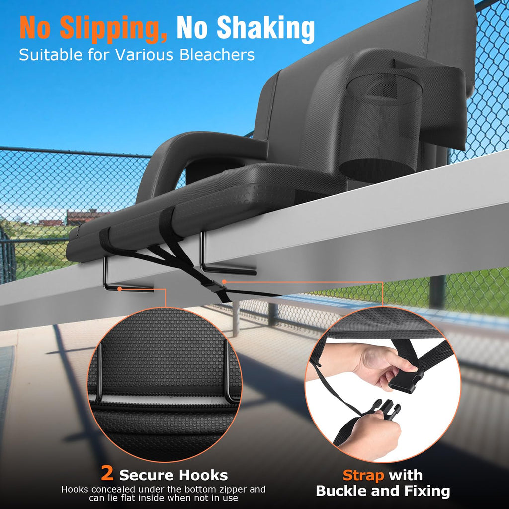 21" Wide Heated Stadium Seats for Bleachers with USB C715