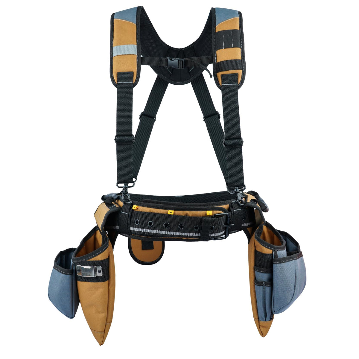 Khaki Carpenter Tool Belt with Suspenders I62299