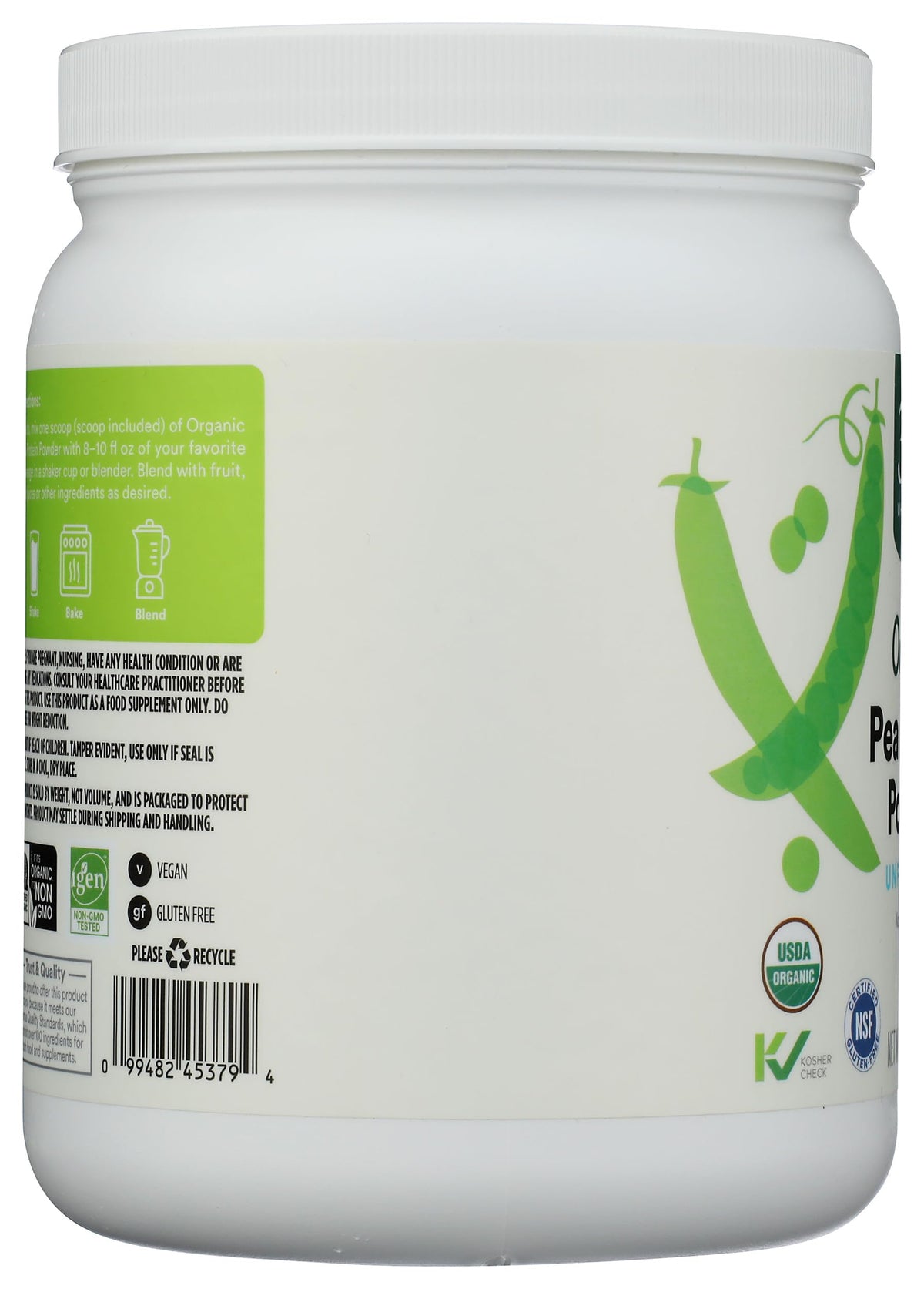 Organic Pea Protein, 16 Ounce I18247