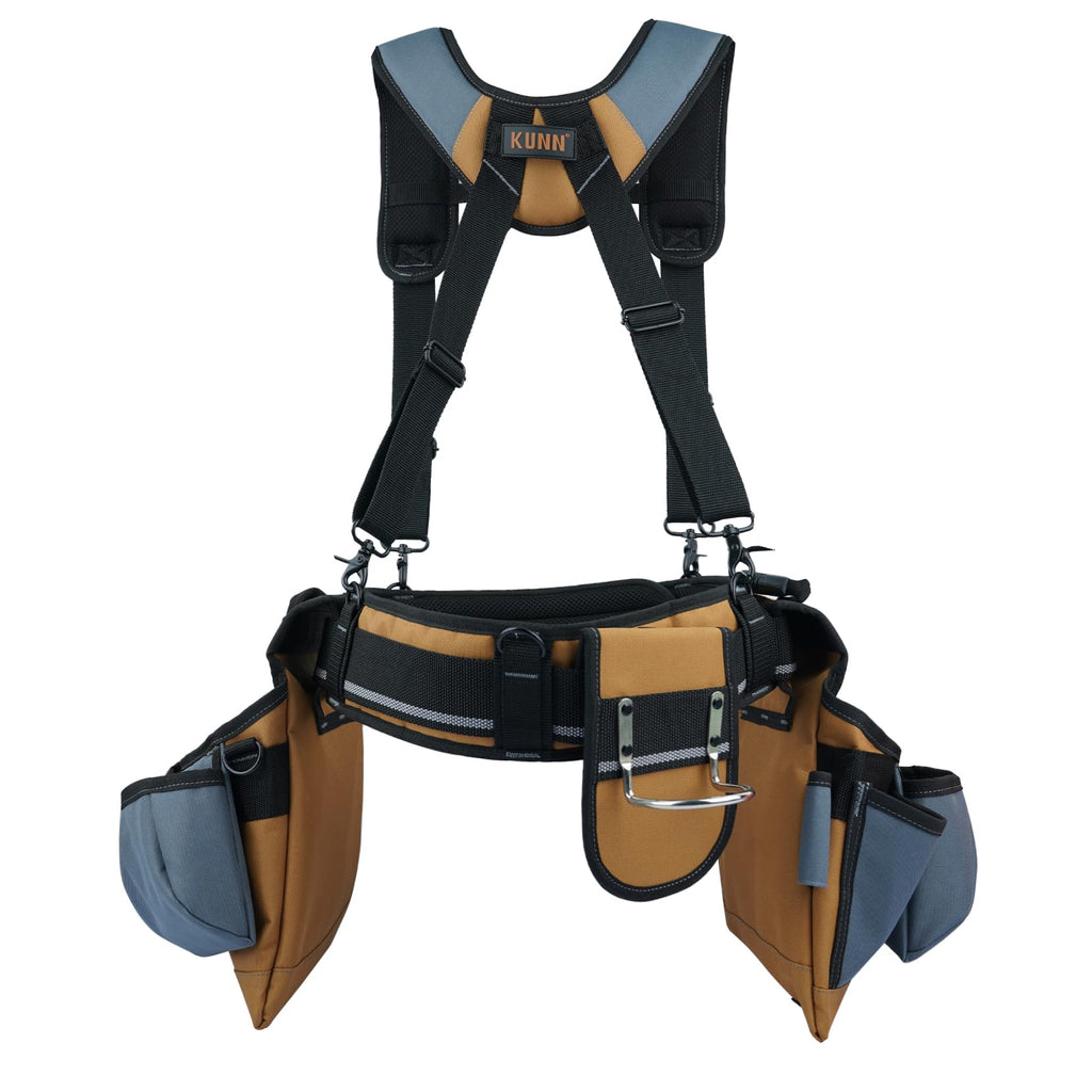 Khaki Carpenter Tool Belt with Suspenders I62299