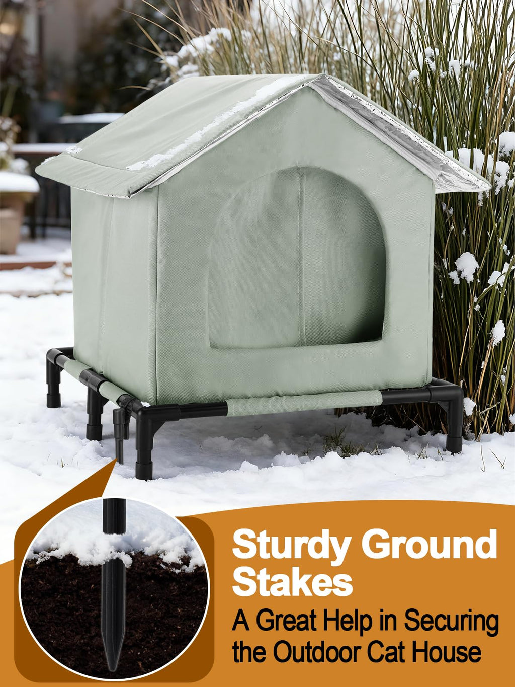 Weatherproof Outdoor Cat House U510