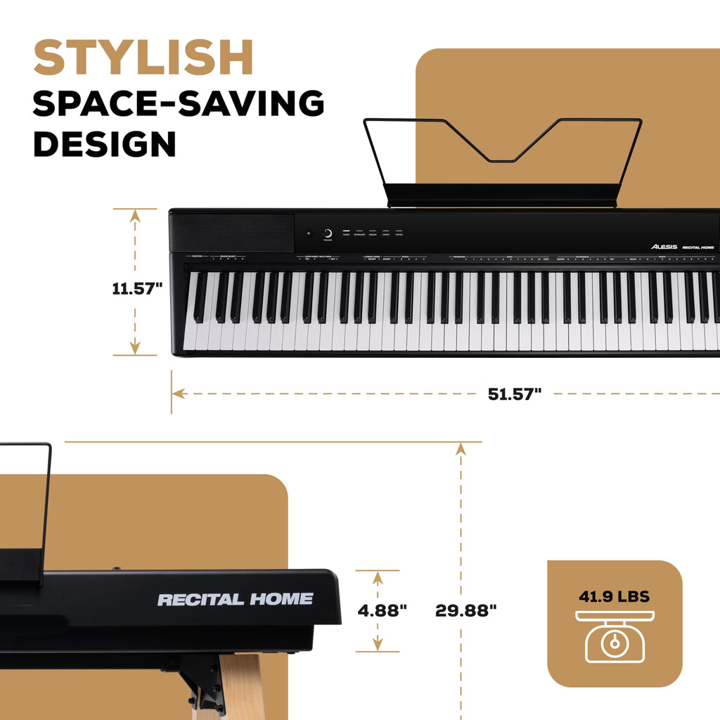 88-Key Black Digital Piano C668289