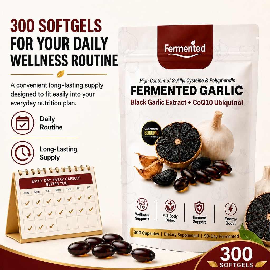 Black Garlic Coq10 Ubiquinol Softgels H8928