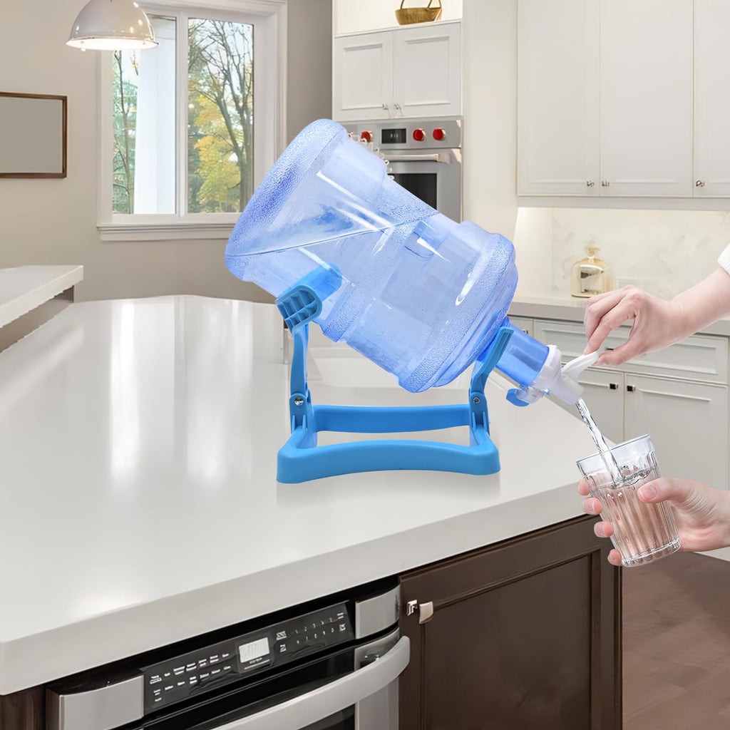 5 Gallon Collapsible Water Jug Holder and 2 Dispenser Valves A60482