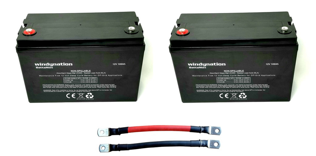 300 Watt Monocrystalline Solar Panel Kit with 1500W Power Inverter and 200ah AGM Battery M341