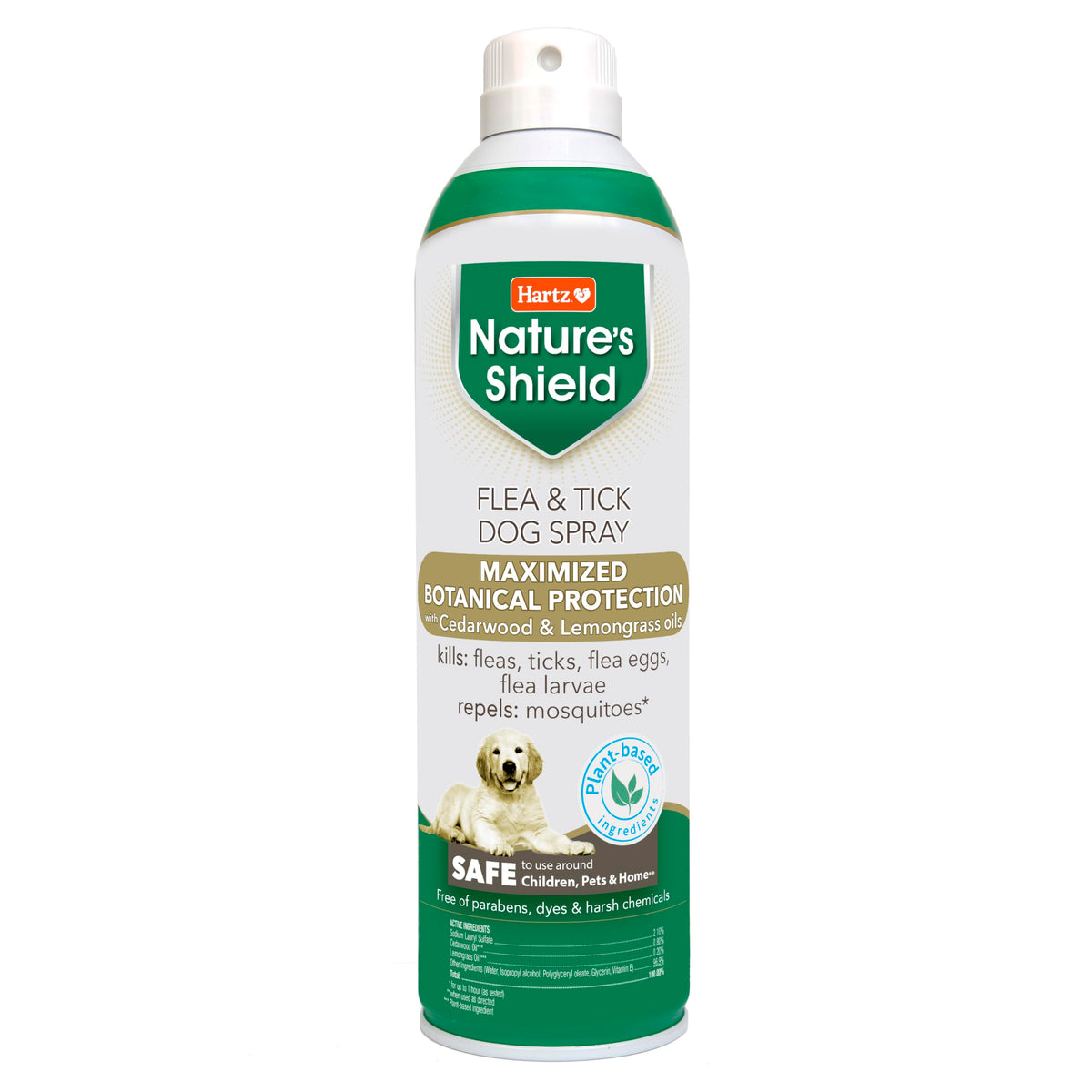 Flea & Tick Spray Treatment for Dogs with Cedarwood and Lemongrass Oil, 14 Ounces T966