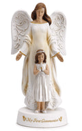 7.75" H Angel with Praying Girl First Communion Figure U811896