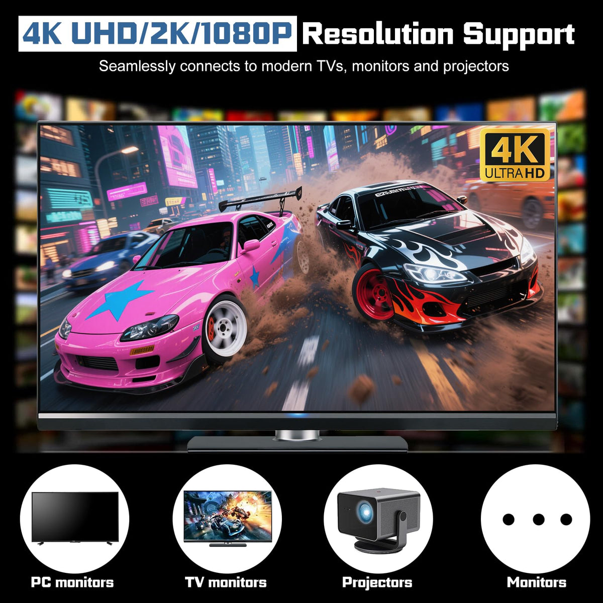 Retro Game Console with 4K HDMI and Wireless Controllers X705