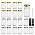 12 oz Glass Jars With Lids, Set Of 20 J701501