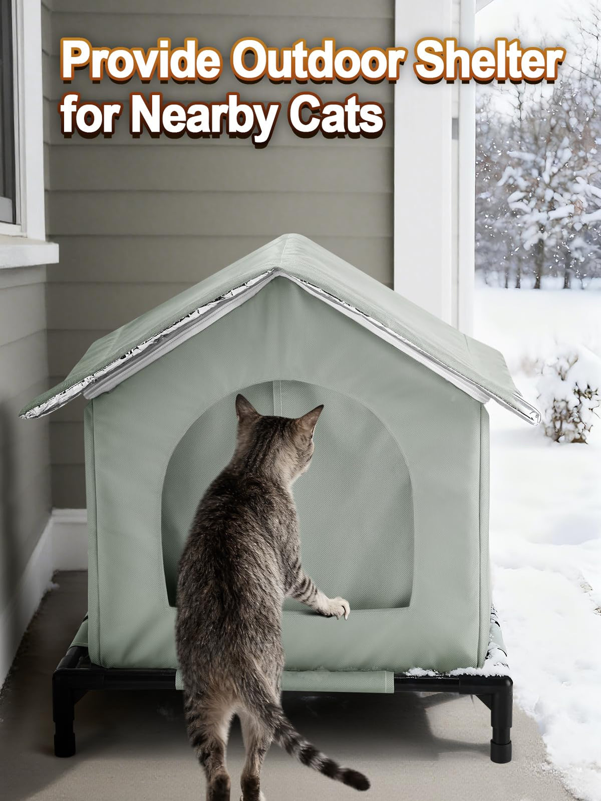 Weatherproof Outdoor Cat House U510