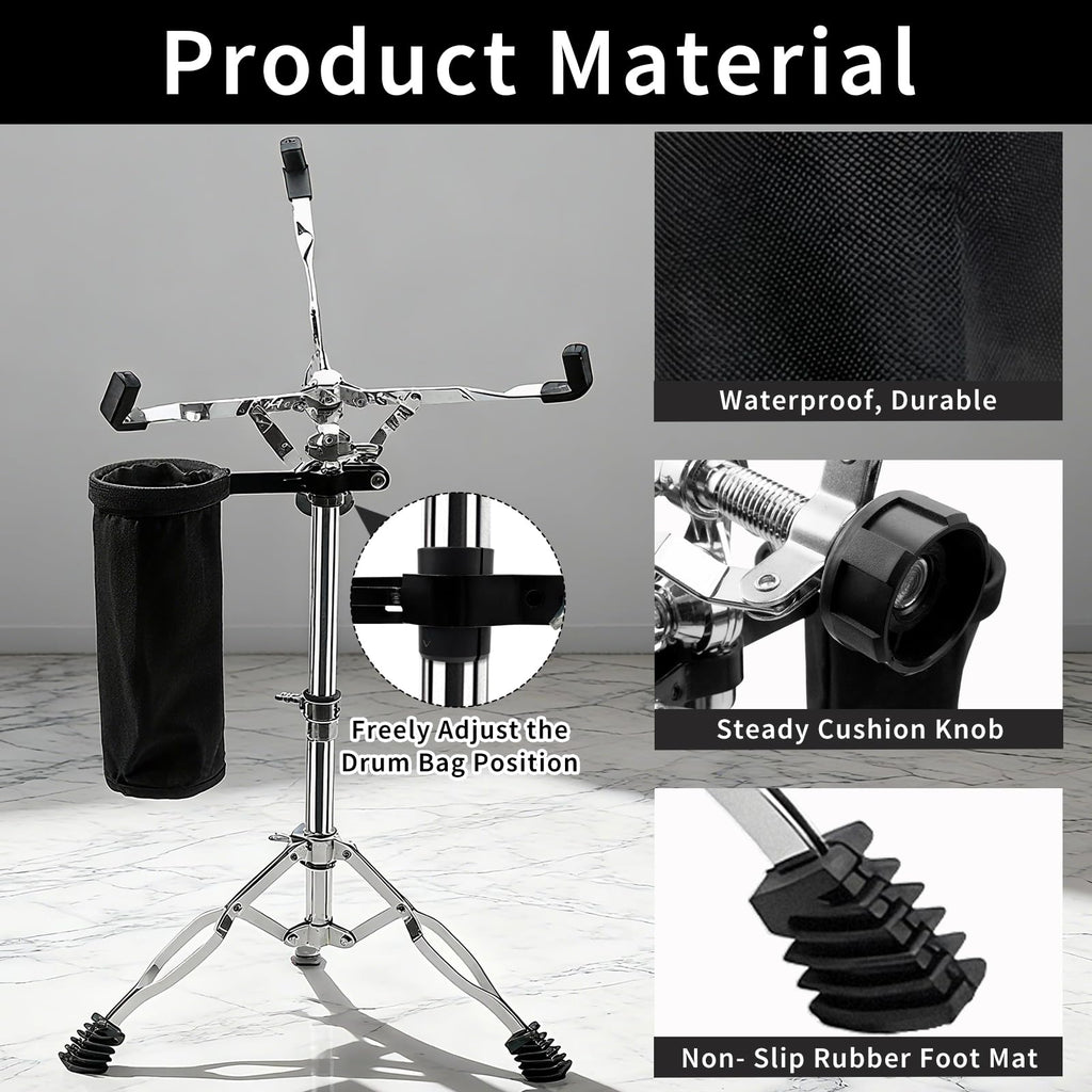 Adjustable Snare Drum Stand with Sticks Holder M5725