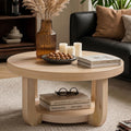 Round 2-Tier Coffee Table with Storage S6589