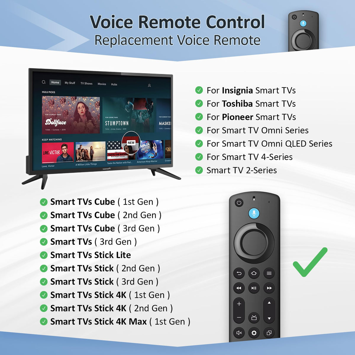 Replacement Fire Stick Remote Q1750