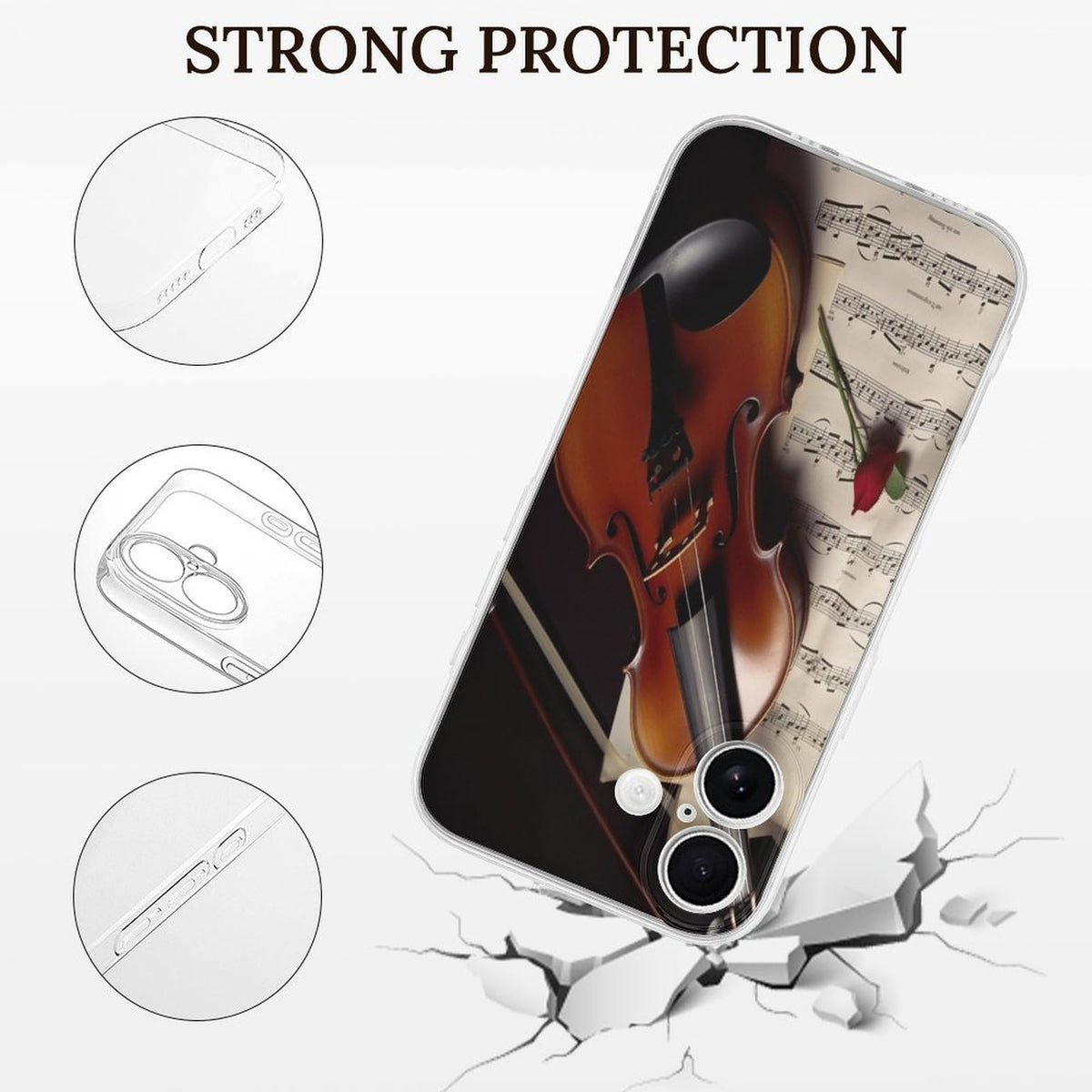 iPhone 17 Slim Shockproof Transparent Case U3517