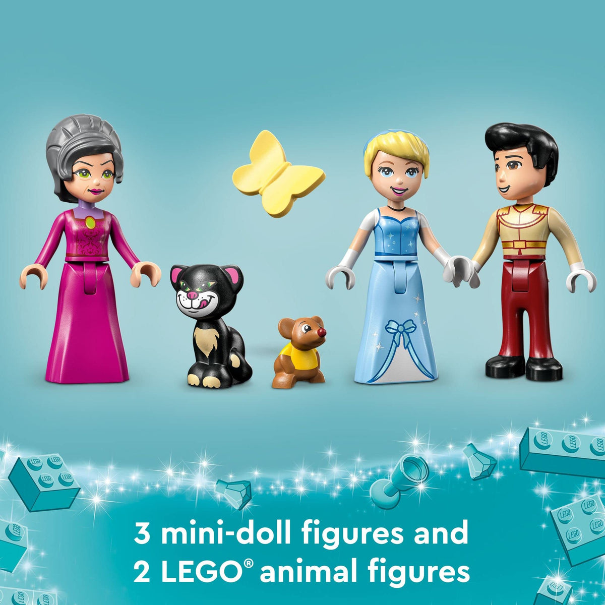 Buildable Castle Toy with 3 Mini Dolls U482