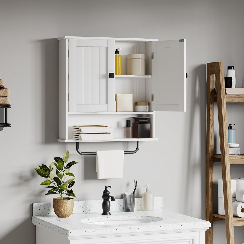 Wall Mounted Medicine Cabinet with Towels Bar J7149