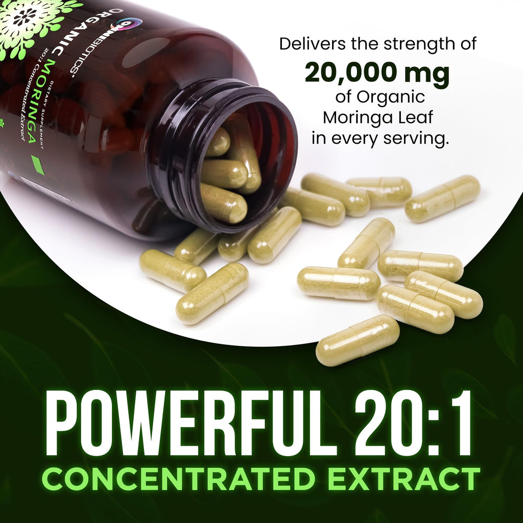 Organic Moringa 1000mg 120 Vegan Capsules N44160