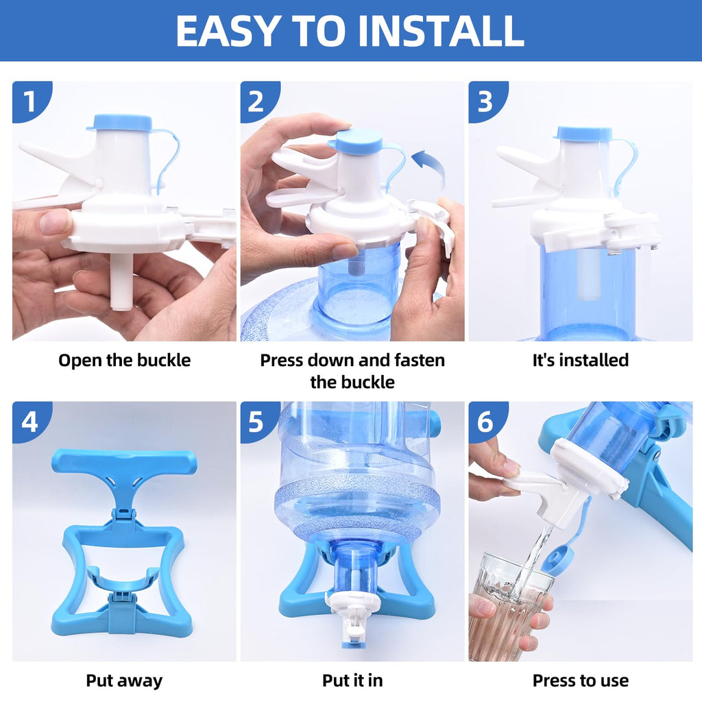 5 Gallon Collapsible Water Jug Holder and 2 Dispenser Valves A60482