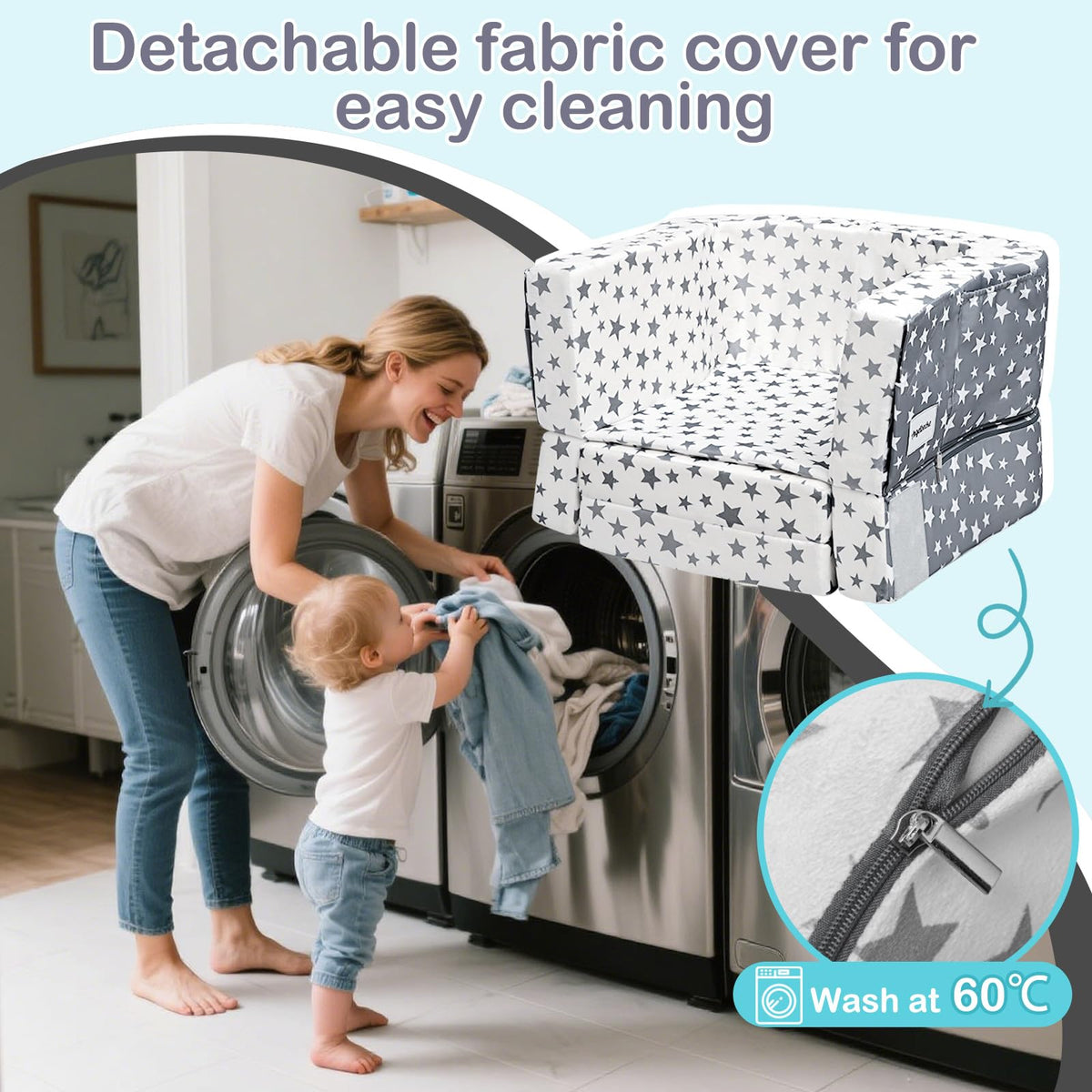 Portable Toddler Travel Bed & Chair 2-in-1 N14306