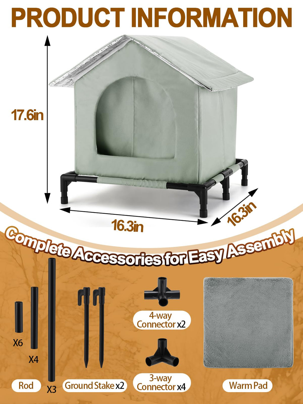 Weatherproof Outdoor Cat House U510