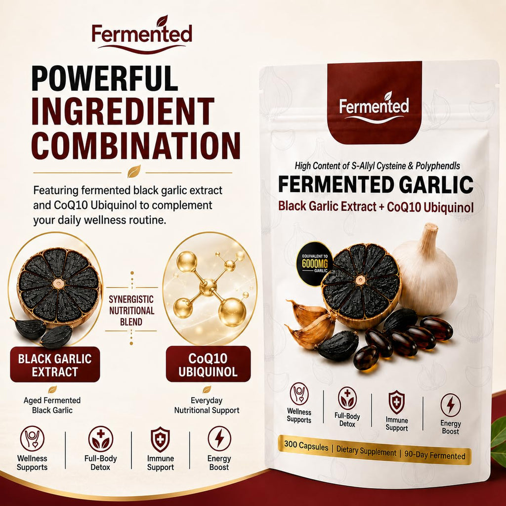 Black Garlic Coq10 Ubiquinol Softgels H8928