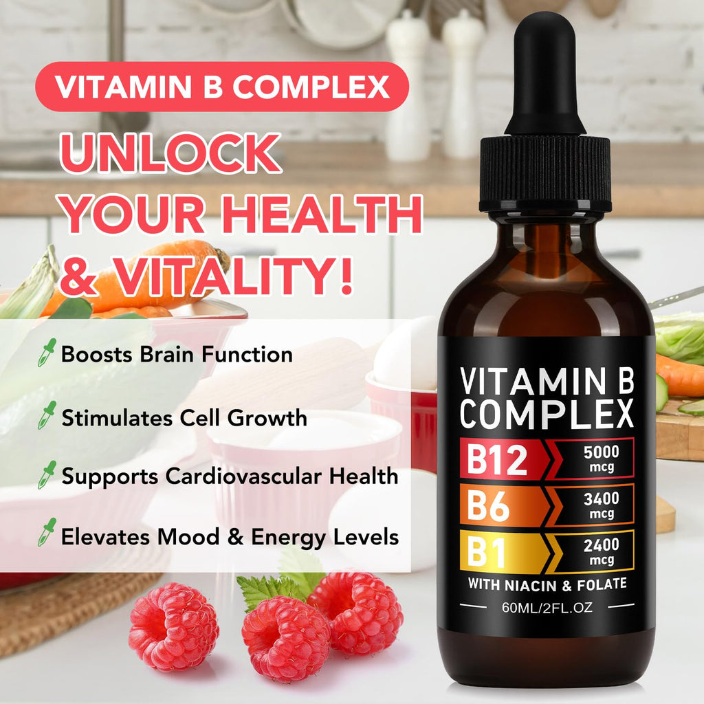 Vitamin B12 Complex Drops 5000mcg 2 Packs J3620
