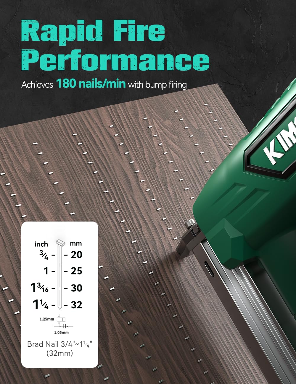 Cordless Brad Nailer 18 GA with 5000pcs Nails P7131