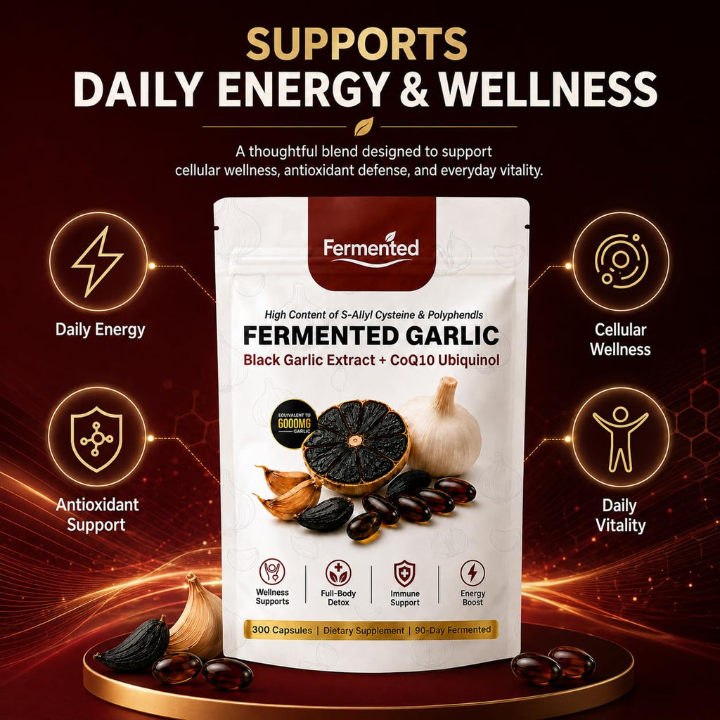 Black Garlic Coq10 Ubiquinol Softgels H8928