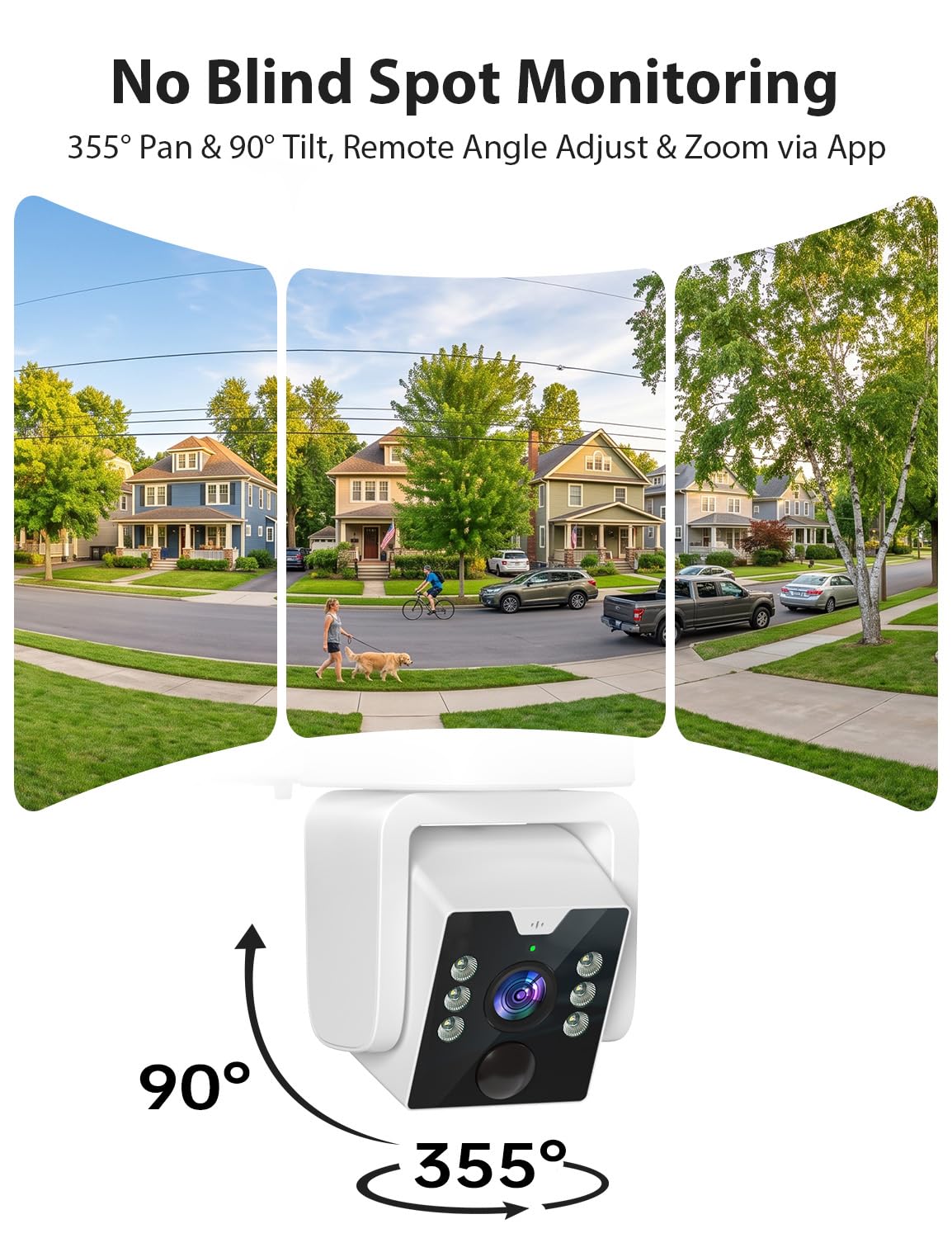 Wireless Outdoor Security Camera System, 4MP, 4 Cam-Kit, Color Night Vision V9664