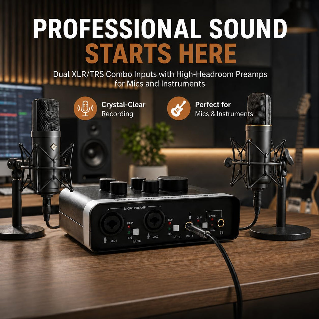 USB C Audio Interface with 48V Phantom Power Q785