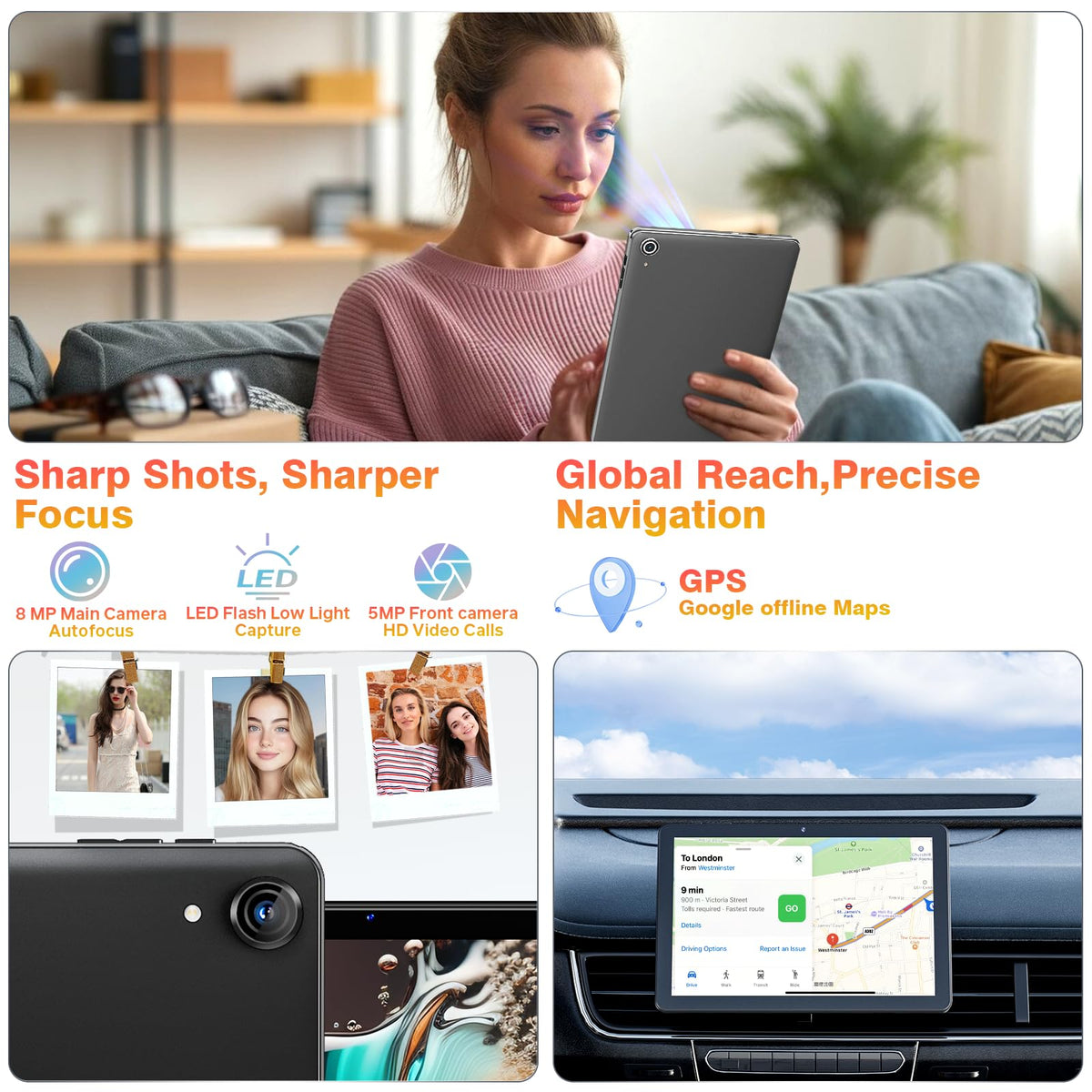 Android Tablet 10 Inch Black B585