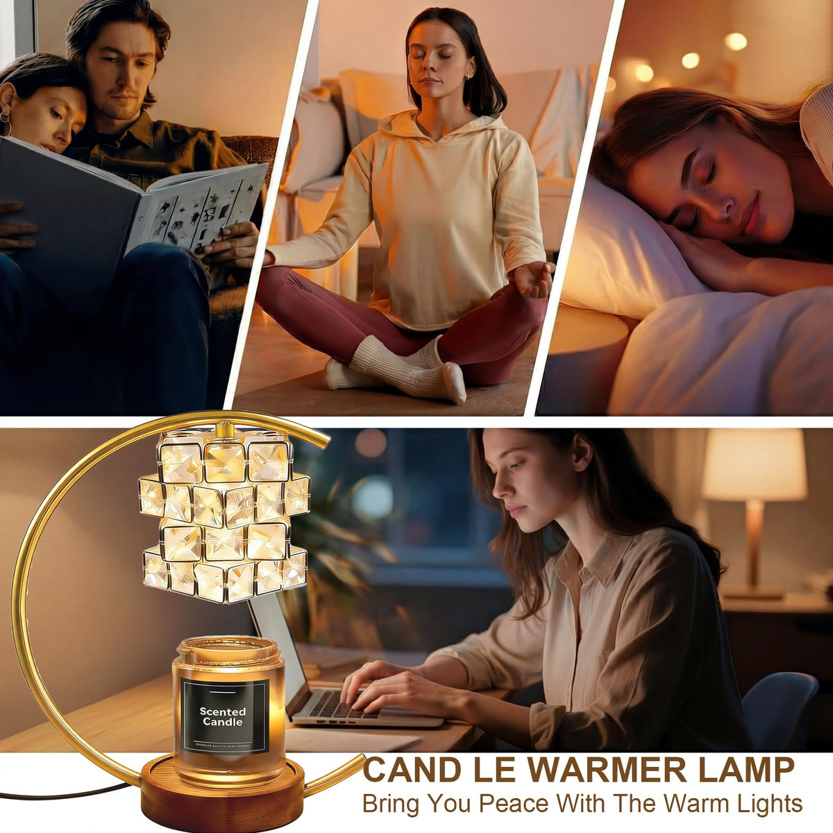 Candle Warmer Lamp with Timer Dimmable Wax Warmer N2810