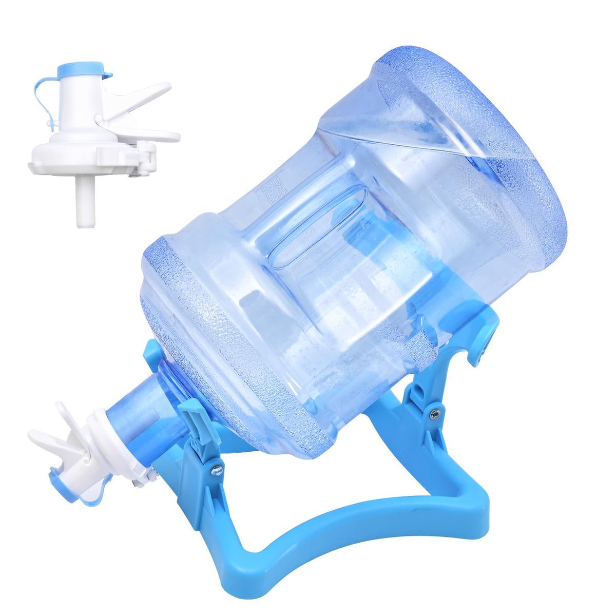 5 Gallon Collapsible Water Jug Holder and 2 Dispenser Valves A60482