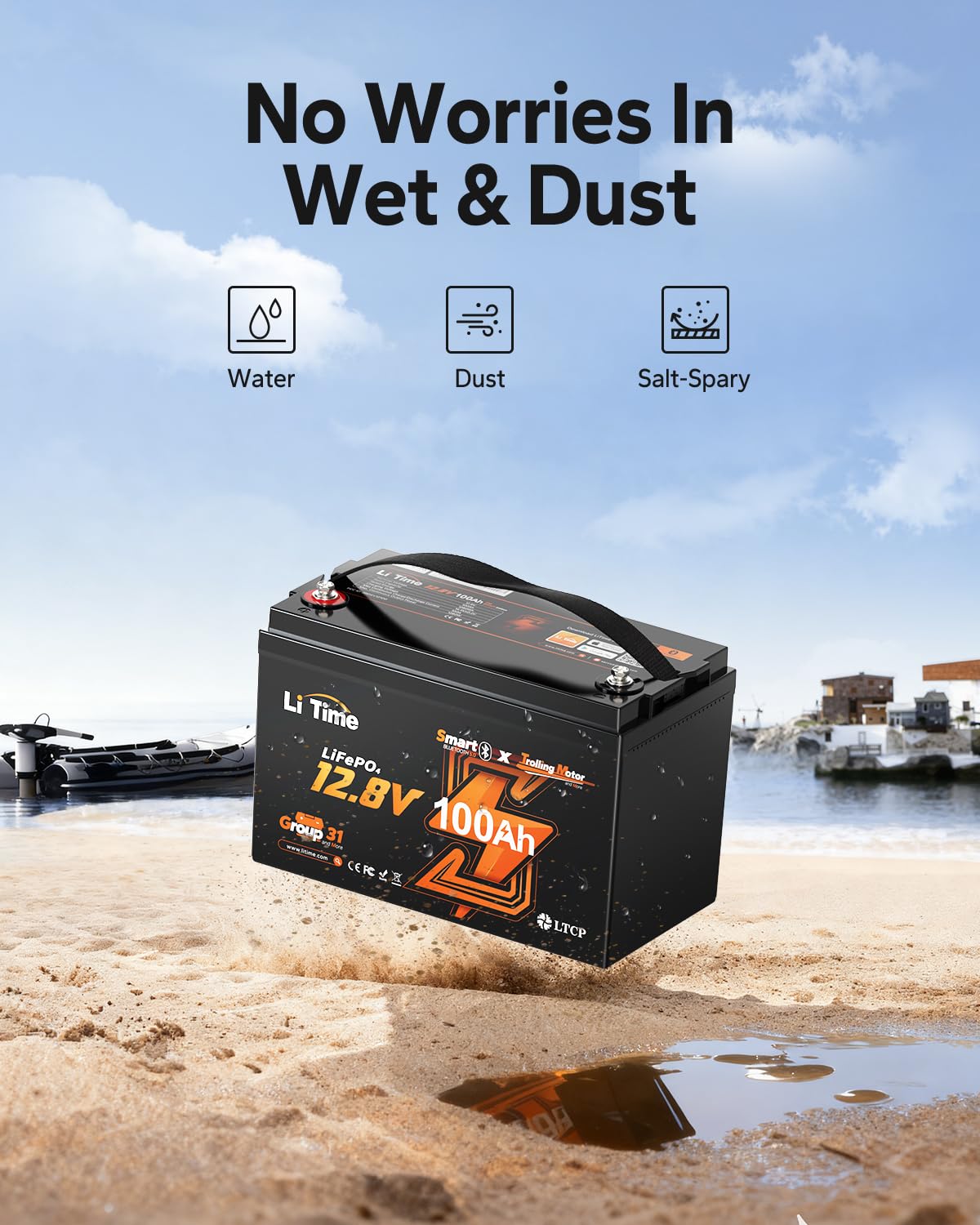 12V 100Ah LiFePO4 Trolling Motor Battery S9344
