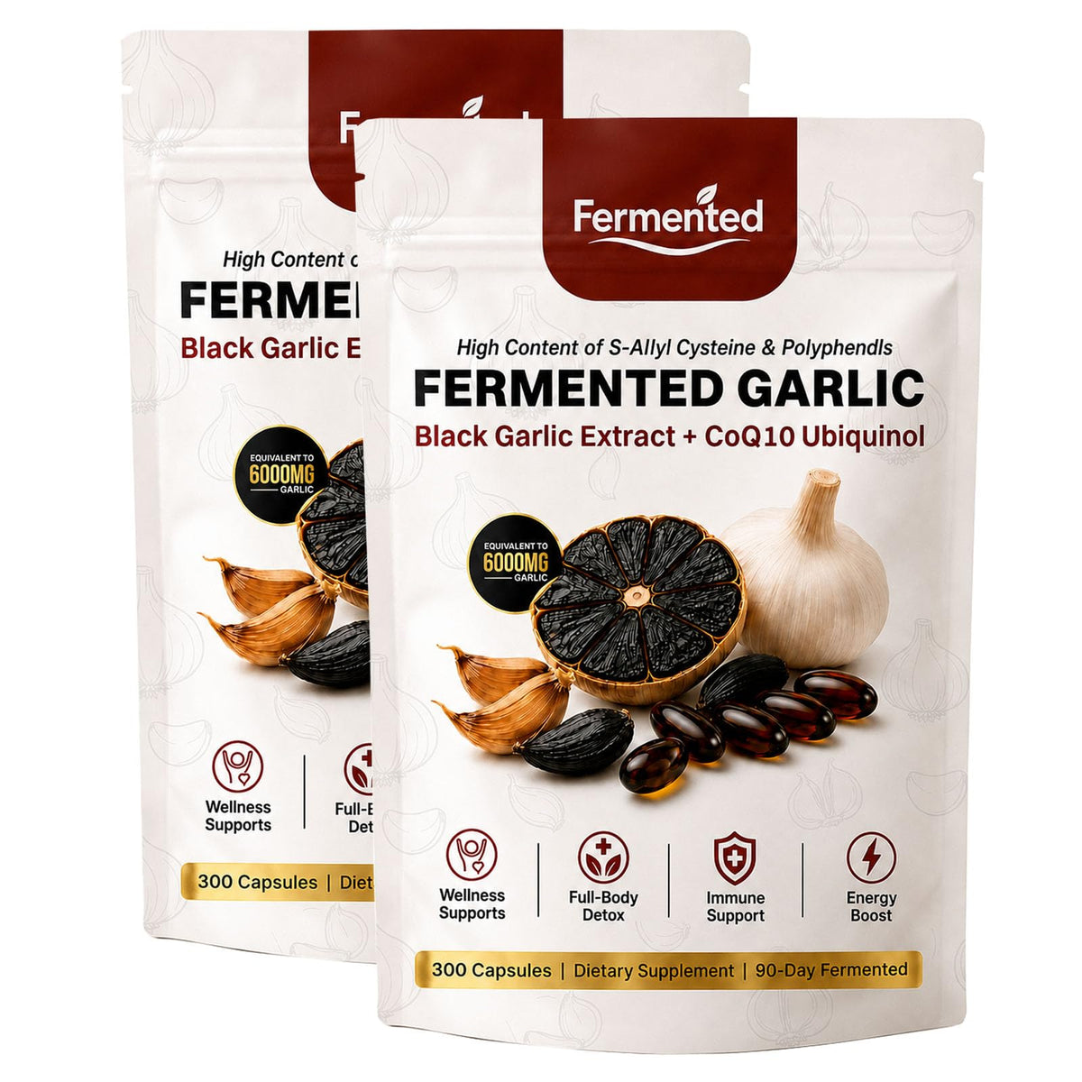 Black Garlic Coq10 Ubiquinol Softgels H8928