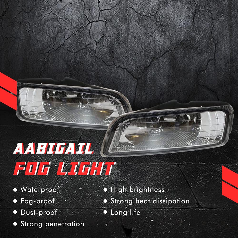Driving Fog Lights Lamps Replacement with H11 12V 55W Halogen Bulbs & Wiring Harness Kit (Clear Lens) D4580
