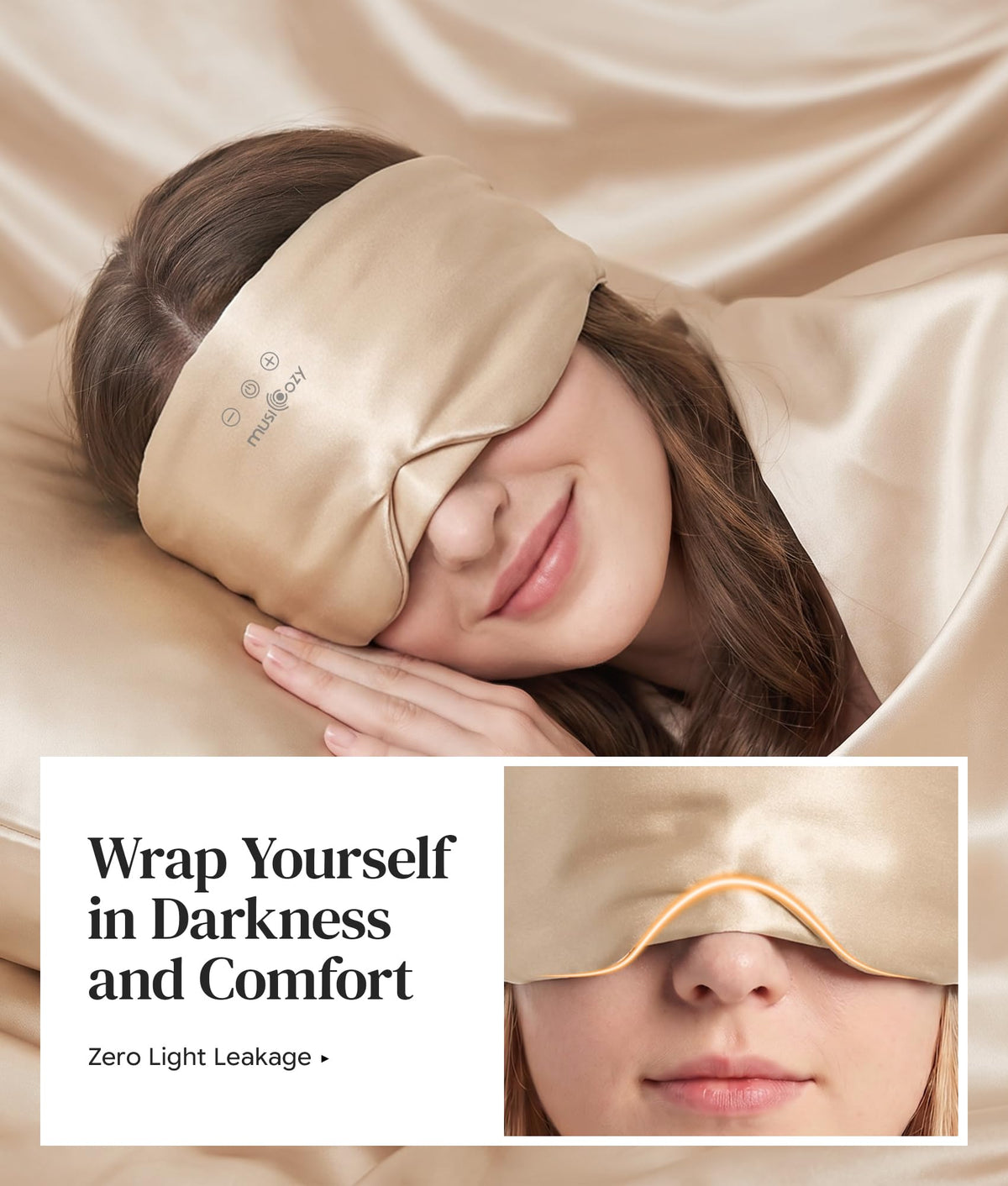 Silk Sleep Mask Bluetooth Headphones Q942