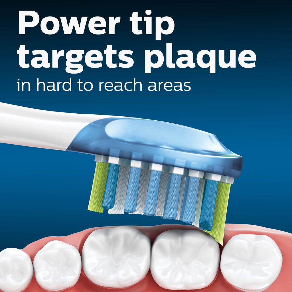 White and Black Replacement Toothbrush Heads, 2 Brush Heads Y5894