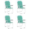Dark Green Set of 4 Webbed Folding Chairs T166