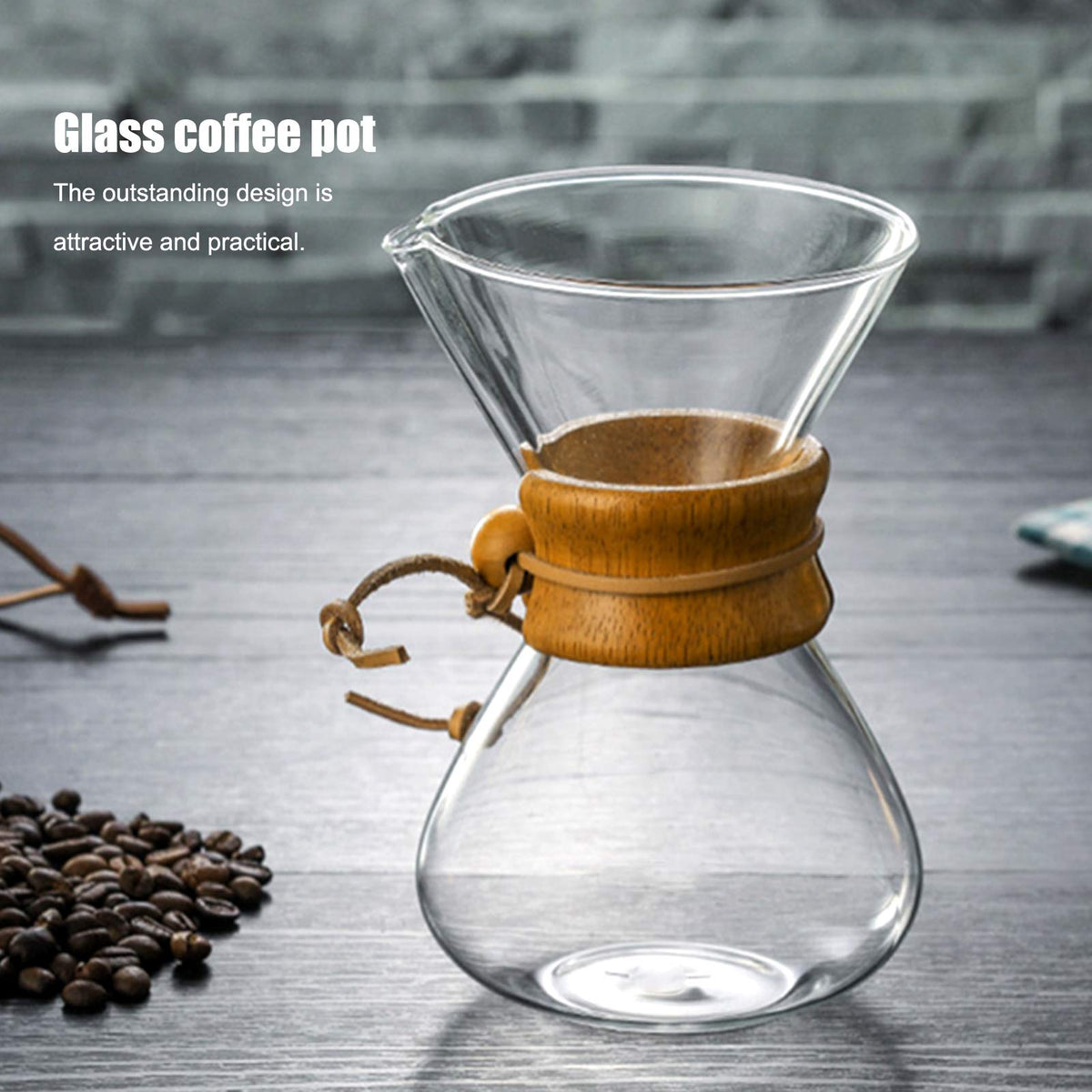 Glass Coffee Maker with Stainless Steel Filter 600ml J5551