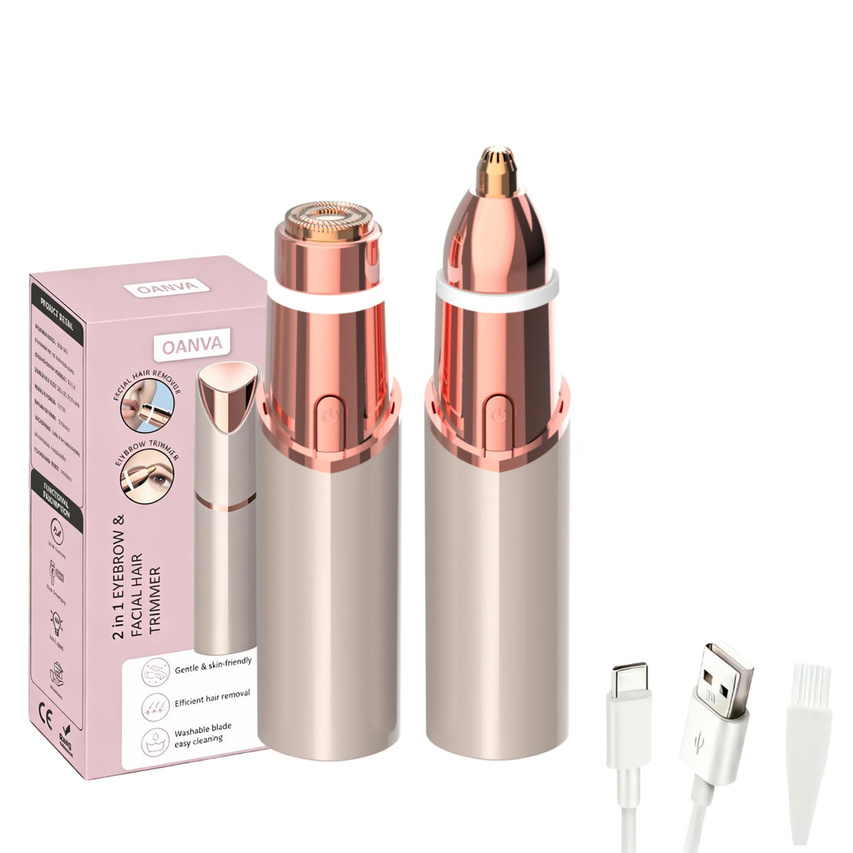 2 in 1 Facial & Eyebrow Hair Trimmer F3972