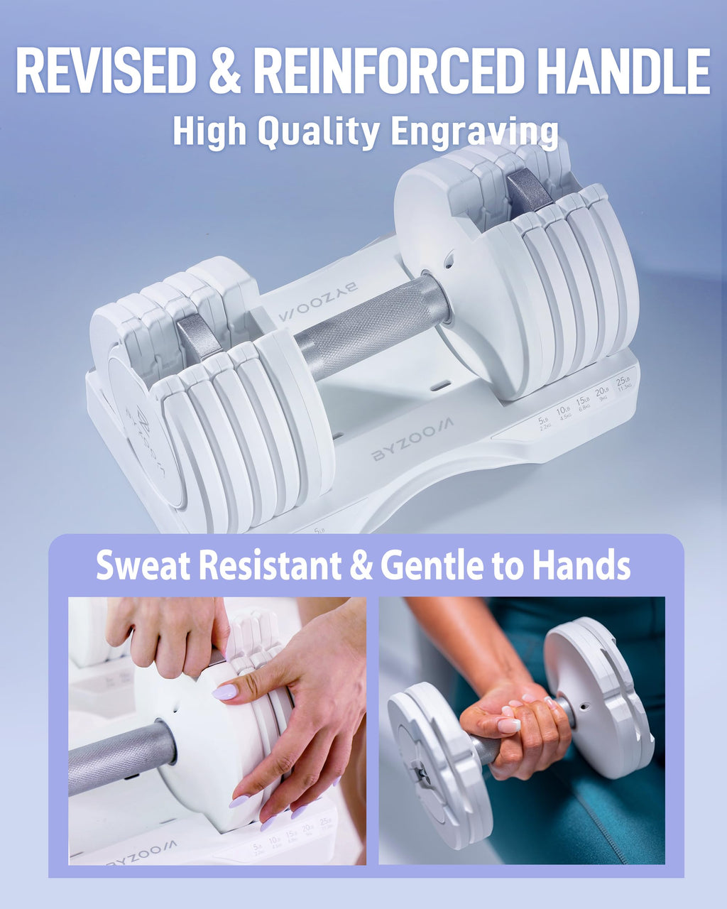 Adjustable Dumbbell 5-in-1 White M4591