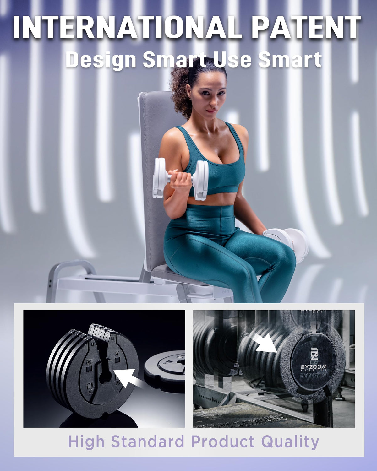 Adjustable Dumbbell 5-in-1 White M4591