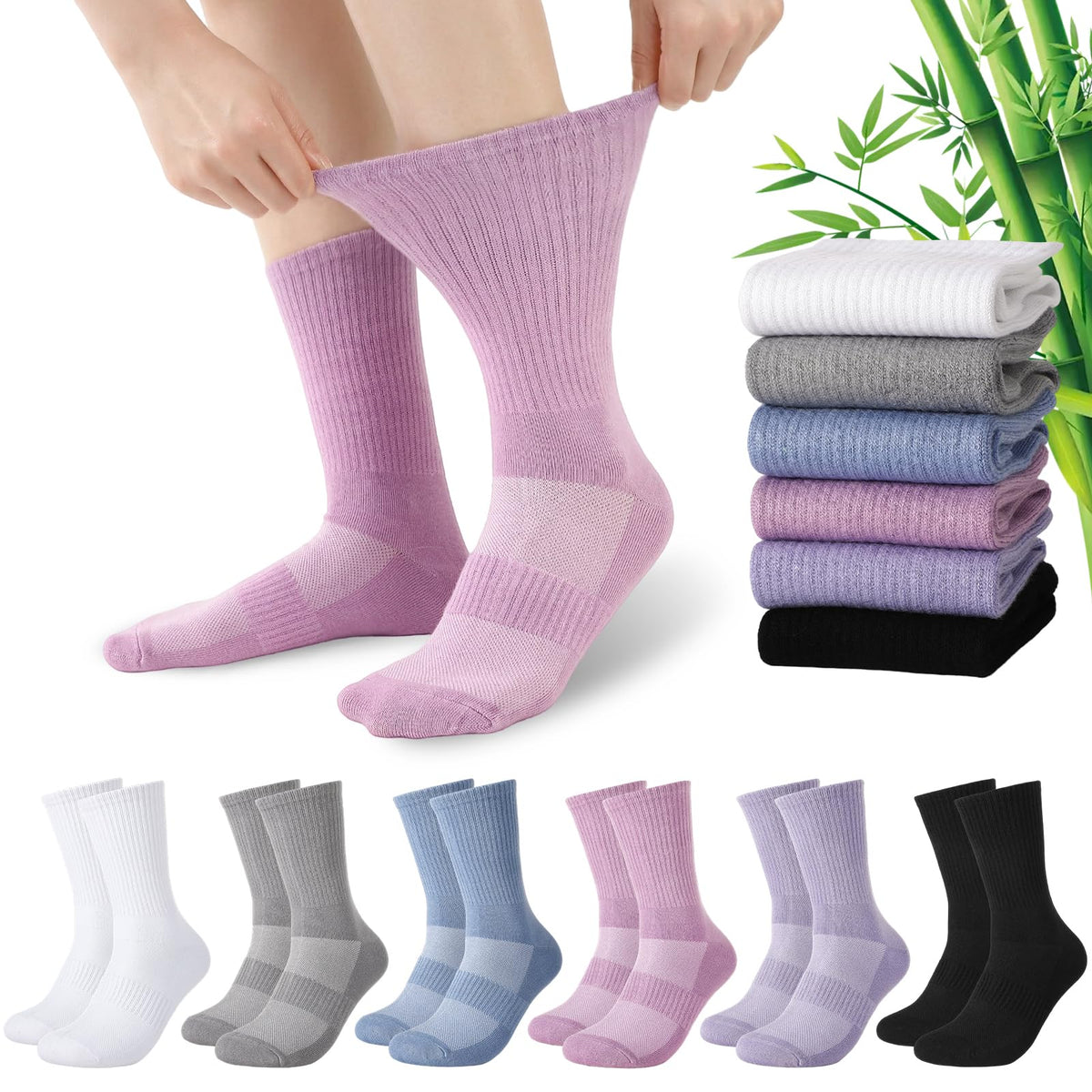 Bamboo Viscose Diabetic Socks for Women J604343