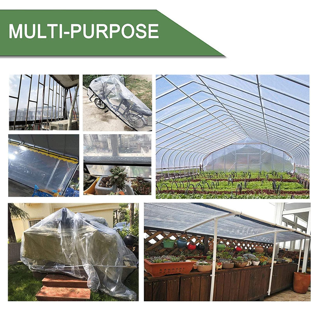 Heavy Duty Waterproof Clear 3x3ft Poly Tarp with Grommets S54256