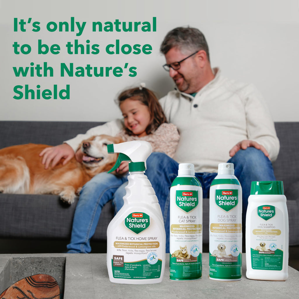 Flea & Tick Spray Treatment for Dogs with Cedarwood and Lemongrass Oil, 14 Ounces T966