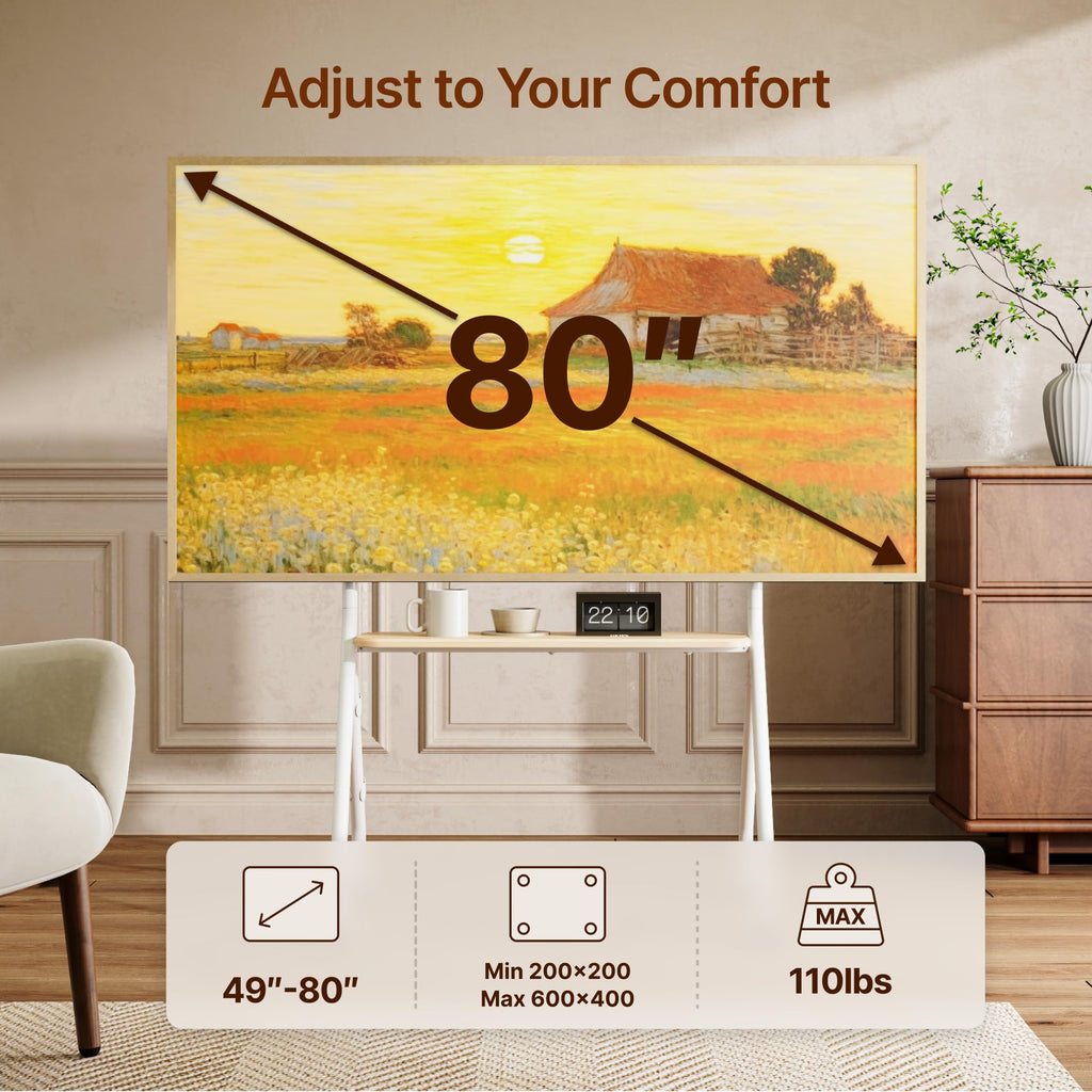 White Rolling TV Stand O43661