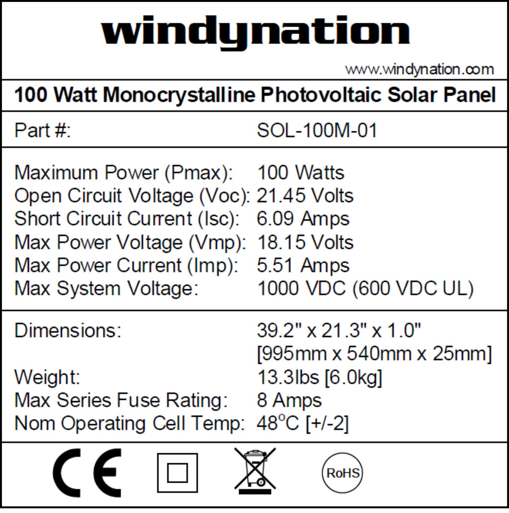 300 Watt Monocrystalline Solar Panel Kit with 1500W Power Inverter and 200ah AGM Battery M341